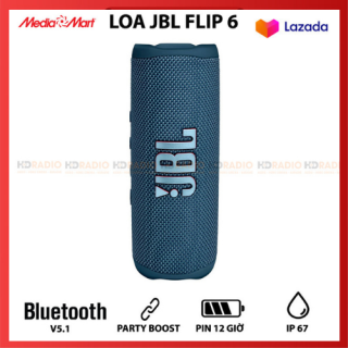 Loa Bluetooth JBL Flip 6, Loa Nghe Nhạc Karaoke Công Suất Lớn, Loa Bass Mạnh, Treble Rời thumbnail