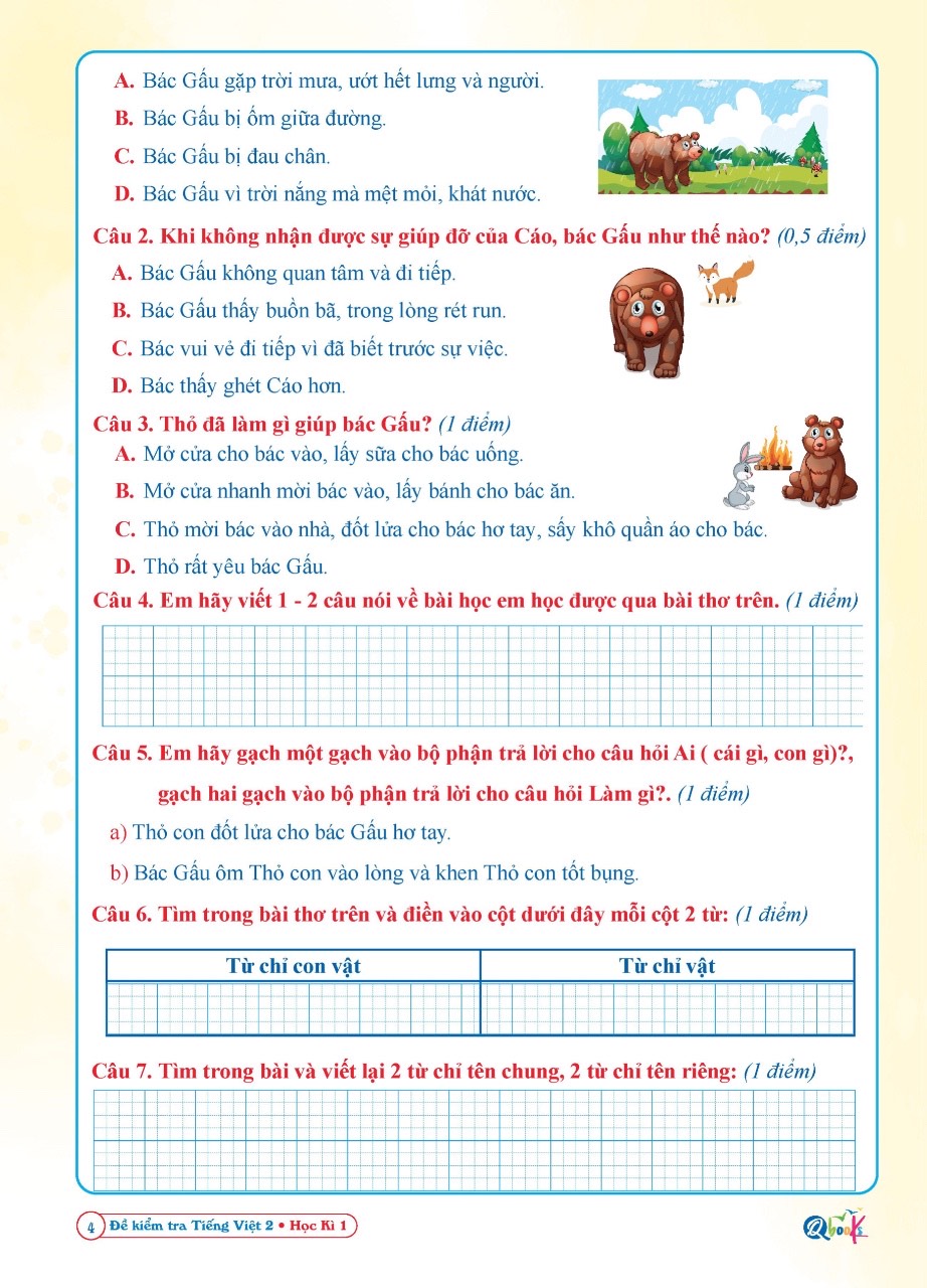 SÁCH - [ Lớp 2 hk1 ] - Cánh diều - Đề kiểm tra tiếng việt 2 hk1