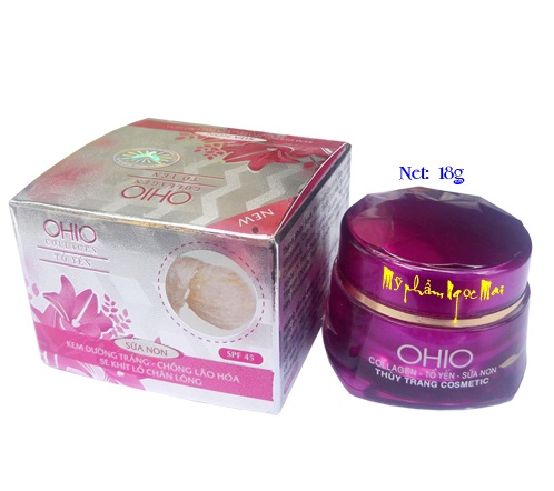Kem dưỡng trắng, chống lão hóa, se khít lỗ chân lông OHIO collagen tổ yến (18g)