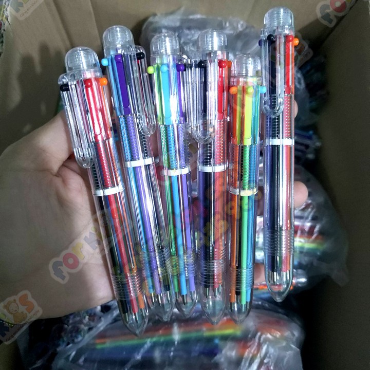 Bút Bi 6 Màu 6 Ngòi Khác Nhau