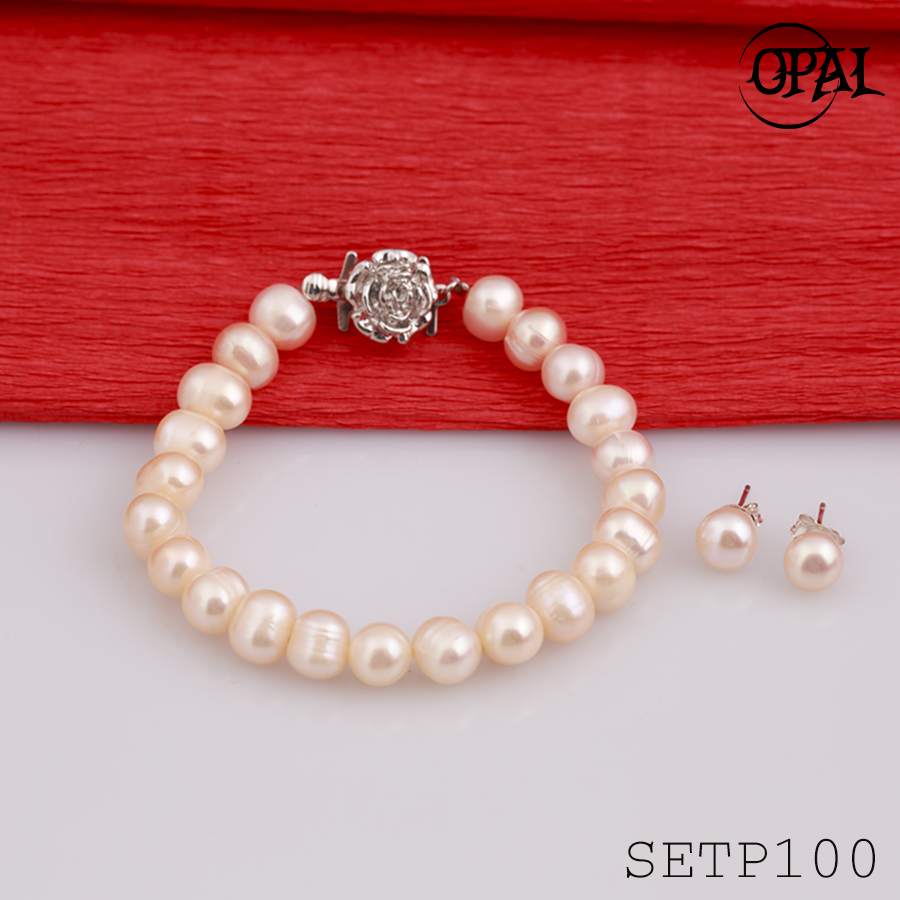 SETP100-Bộ trang sức ngọc trai OPAL