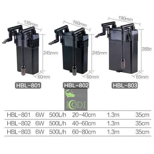 Máy lọc treo thành bể cá Sunsun HBL-802