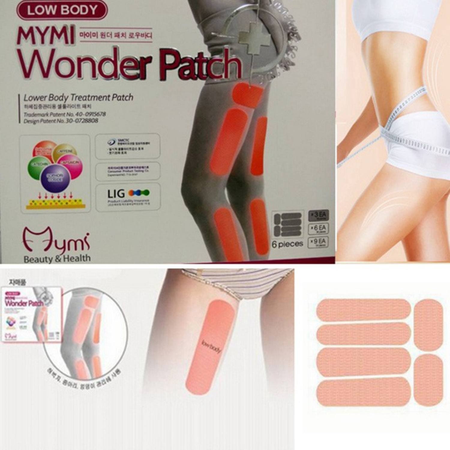 Miếng dán thon đùi mymi wonder patch low body (18 miếng)