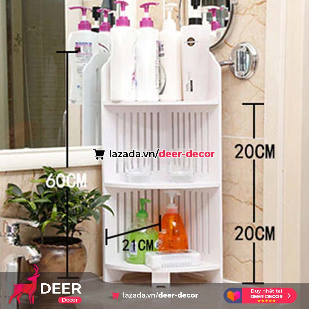 Kệ Góc Để Mỹ Phẩm, Để Phòng Tắm 60X22cm - DEER DECOR