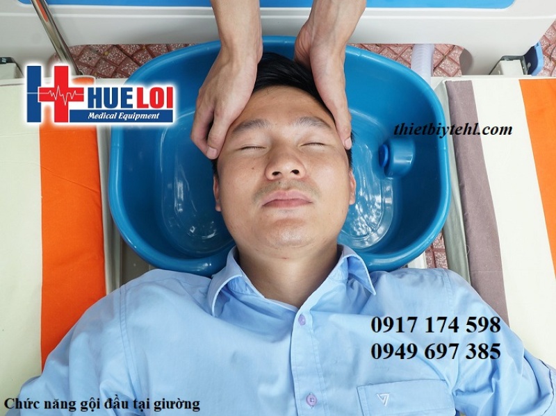 Chậu gội đầu cho giường y tế đa chức năng - Chậu gội nằm tại chỗ