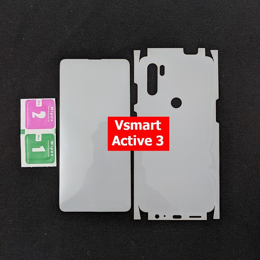 Bộ PPF full màn hình full lưng viền Vsmart Active 3