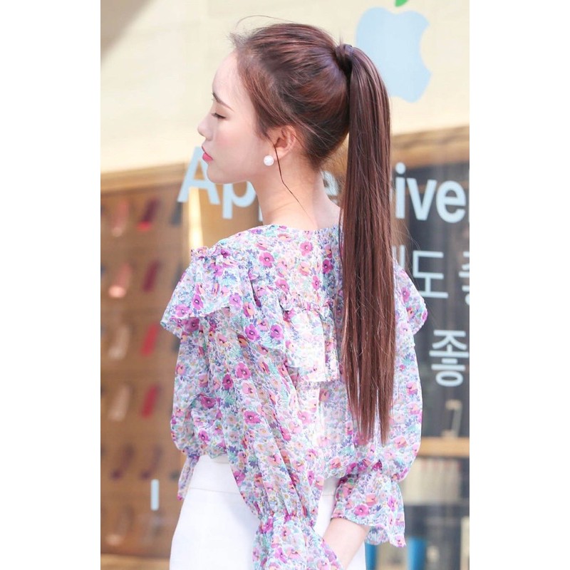 tóc giả cột thẳng dán ❤️LOẠI DÁN ❤️ cột dài 60cm