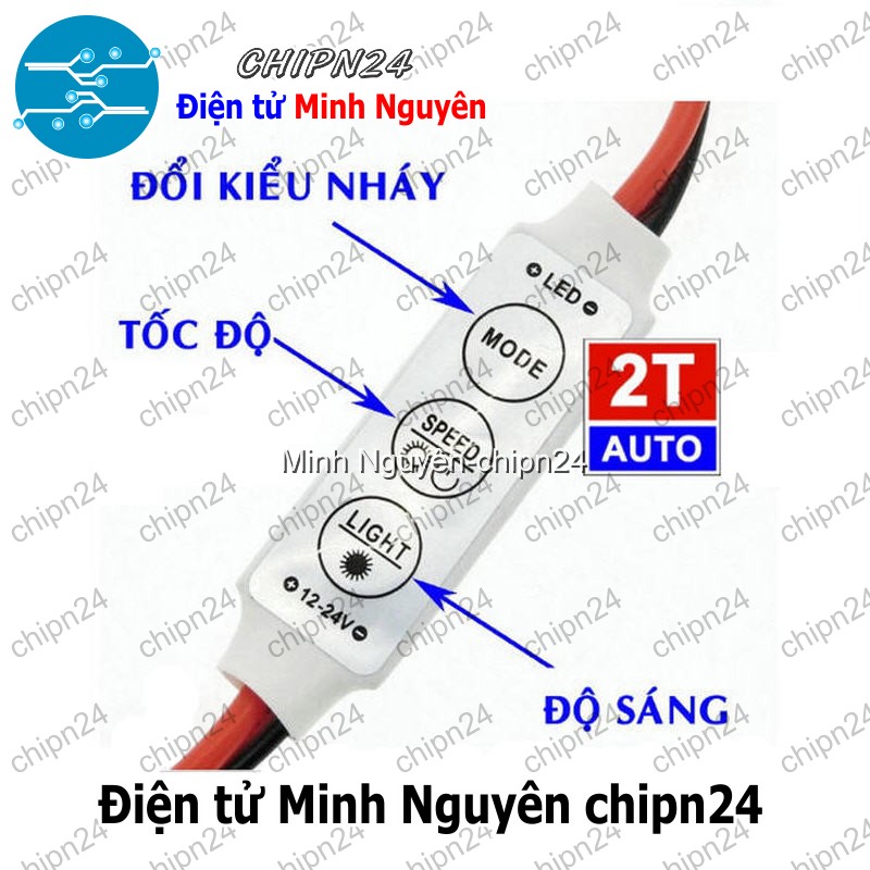 [1 pcs] (A60) Bo Chớp Mini 8 Chế Độ Chớp Dùng Đèn Led 5V12V24V - HH004222