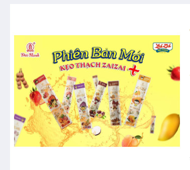 [Phiên Bản Đặc Biệt] 1000gr Kẹo Thạch Zai Zai Đức Hạnh Dạng Thanh Dài Siêu Ngon