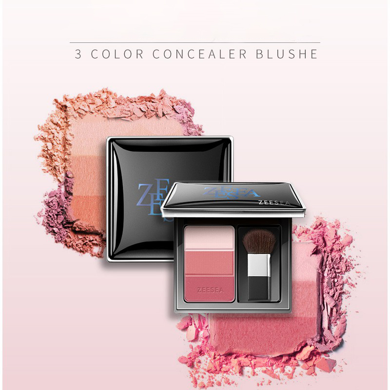 [NHẬP KHẨU] Phấn Má Hồng 3 Màu ZEESEA 3 Color Concealer Blusher 5g