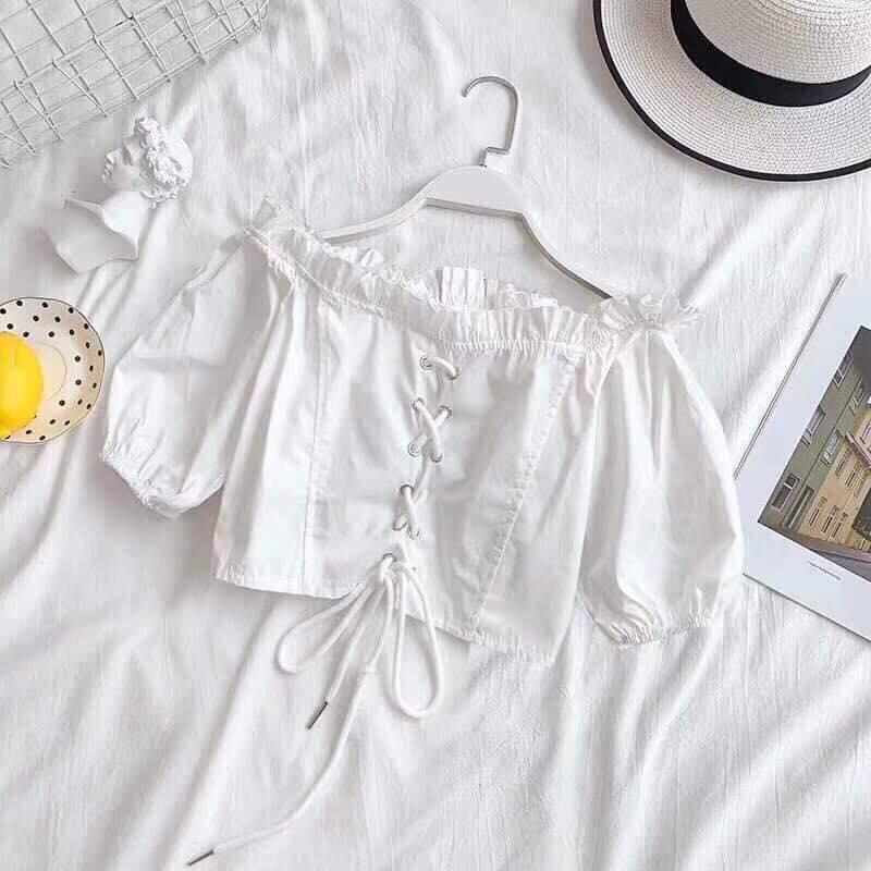 Áo croptop đan dây hè - vải đẹp - dưới 48kg