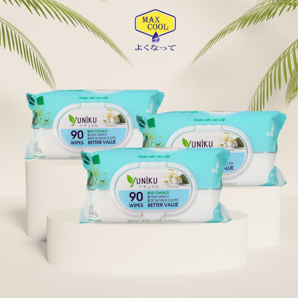 Khăn giấy ướt cao cấp 90 Tờ Yuniku (HÀNG CHÍNH HÃNG)