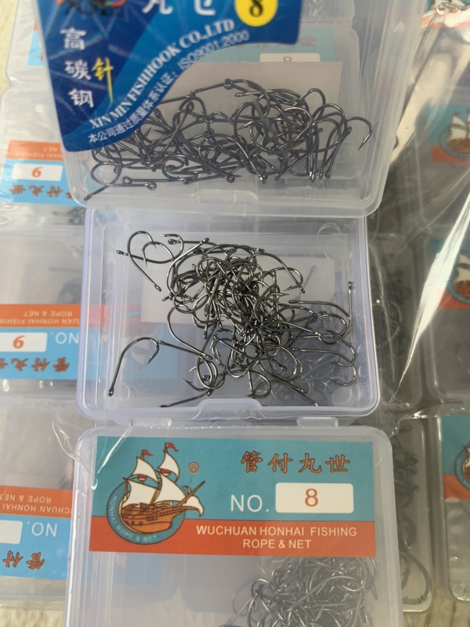 ( 2 Hộp )Lưỡi câu đơn XinMin siêu rẻ ,hộp từ 10 lưỡi đến 100 lưỡi