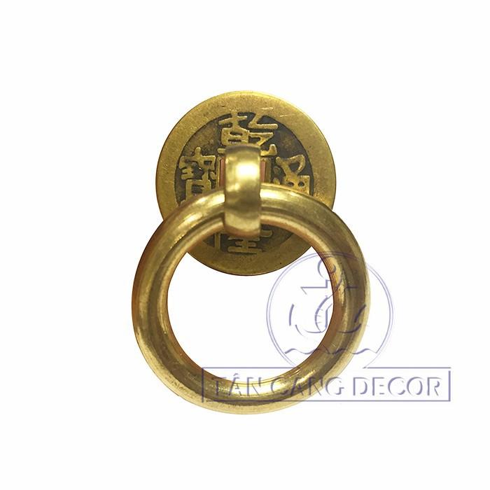 Núm kéo tròn 16 mạ đồng - KT: 3 cm