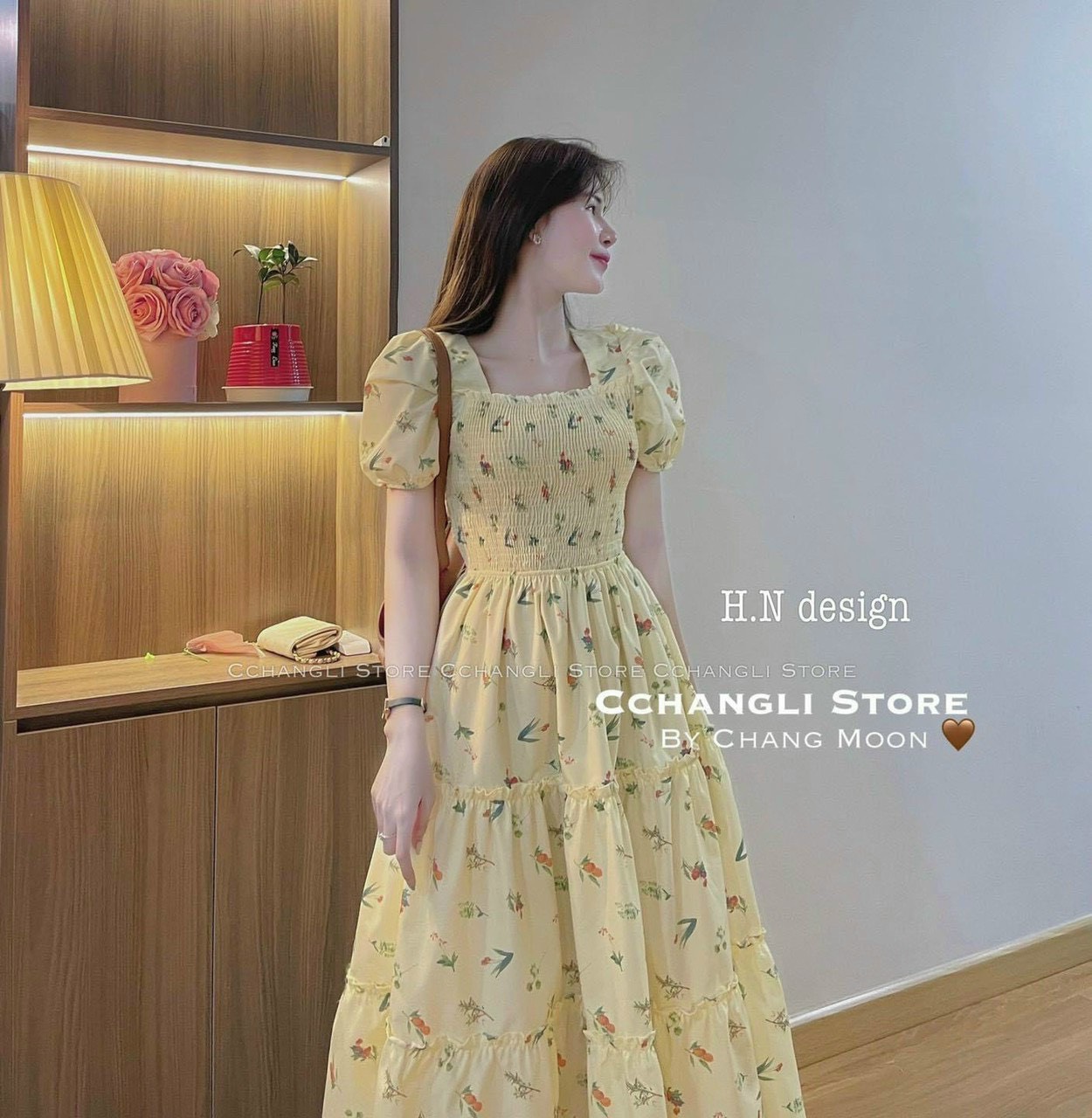 [New Sales 2024] HOÀN TIỀN 15% - Đầm lụa hoa nhí tay pồng phong cách vintage mùa hè ngọt ngào váy tiểu thư tay phồng Hàn Quốc thanh lịch
