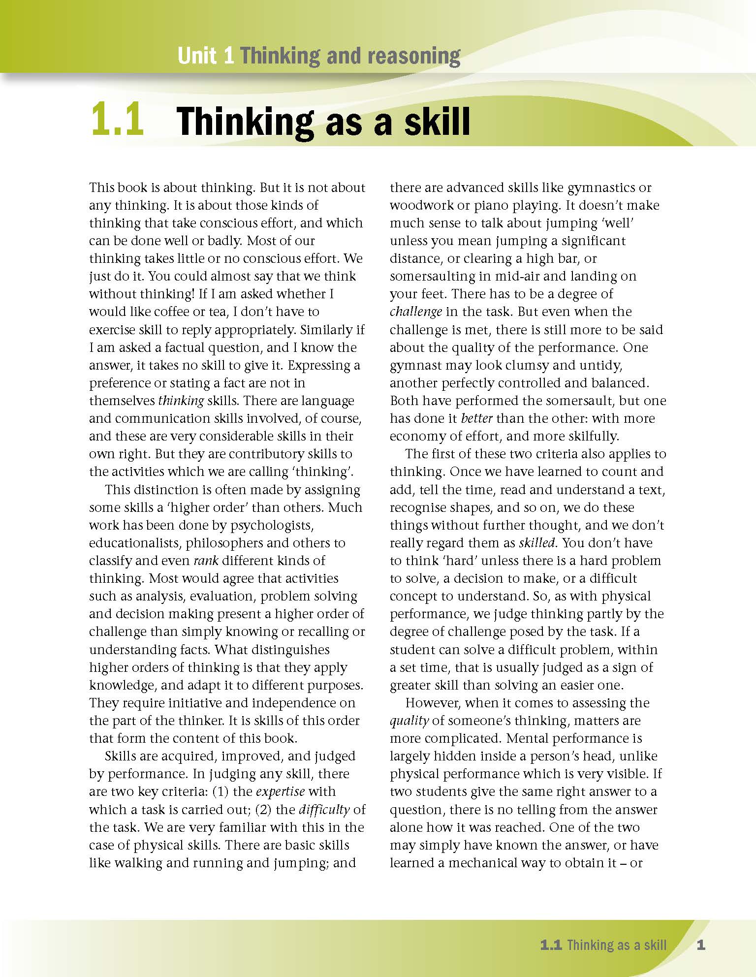 Thinking Skills