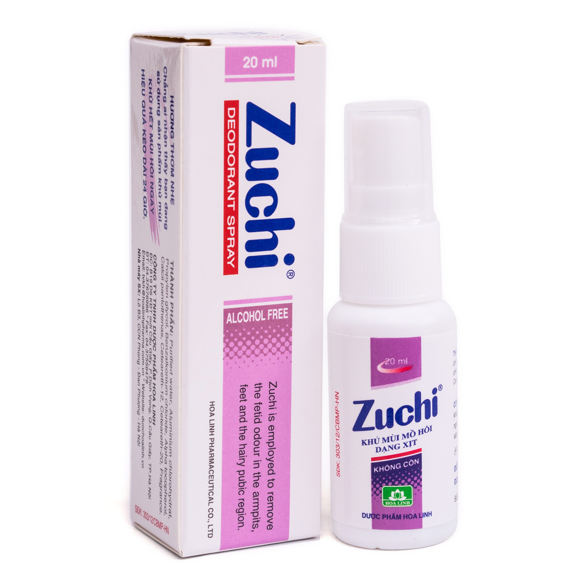 Combo 5 Xịt Khử Mùi Zuchi Nách