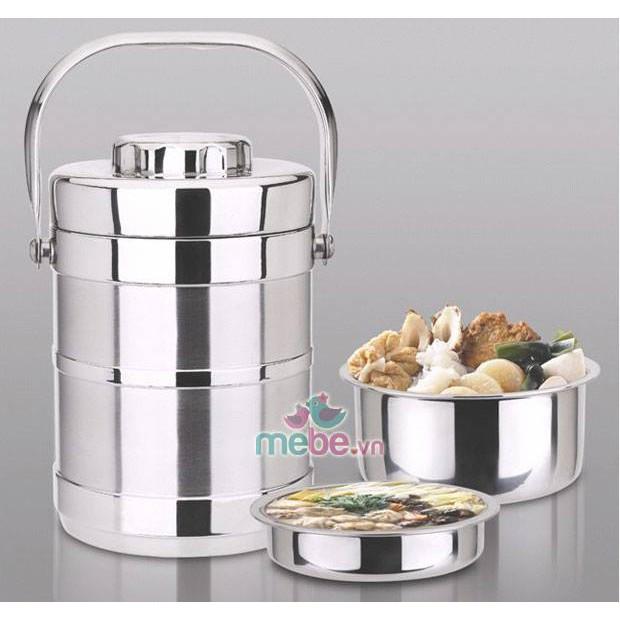 Cặp lồng giữ nhiệt 3 ngăn công nghệ Hàn Quốc 1.4L-camen 3 ngăn giữ nhiệt inox -Camen giu nhiet 3 ngan, Cap long, Hộp đựng cơm bằng Inox, Khay dung com van phong , Cà mên đựng cơm, Cặp lồng cơm văn phòng