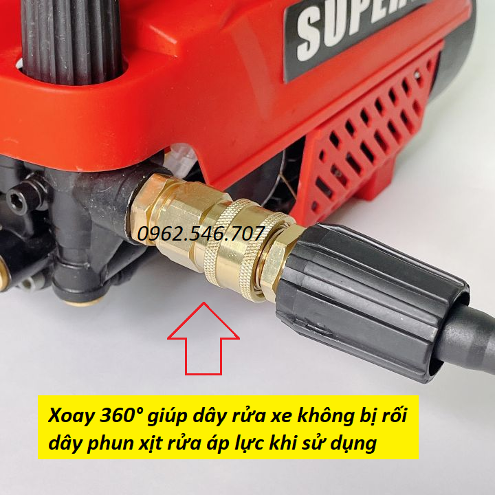 Bộ khớp nối nhanh đầu ra cho máy rửa xe áp lực cao, máy xịt rửa cao áp, máy rửa xe gia đình