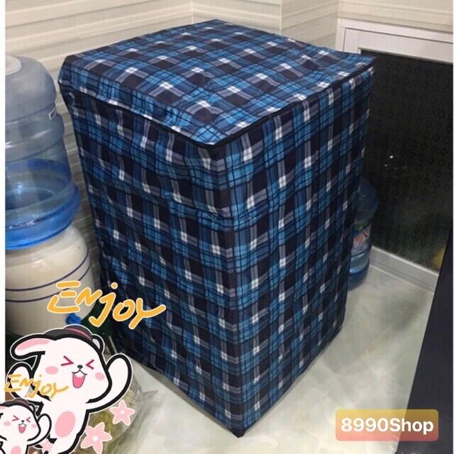 Áo trùm máy giặt cửa trên vải dù size 9 - 10kg hoa văn đa dạng