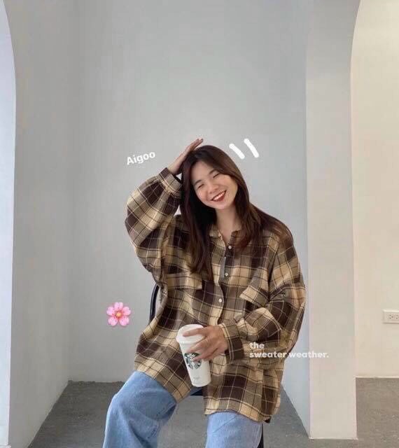 [HCM]Áo sơ mi caro nữ