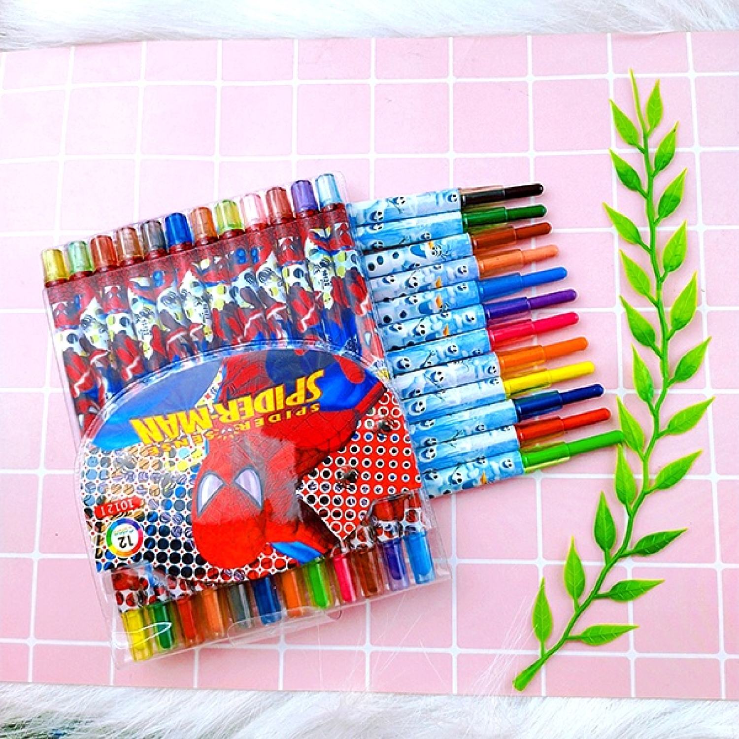 Sáp Vặn 12 Màu Dài Rolling Crayon 12 Màu (2525-12) ( Bé Trai, Bé Gái )