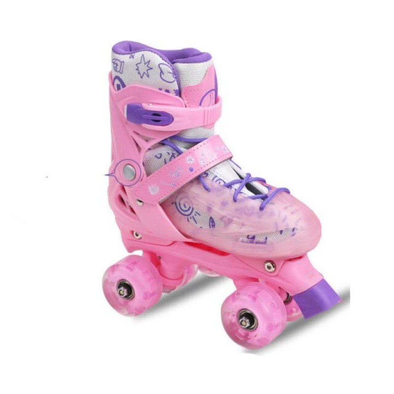 Mua Children Roller Skates Skating Shoes 2021 Girls Women Kids Sliding Quad Sneakers 4 Wheels 2 Row Line Outdoor Beginner Gym Sports