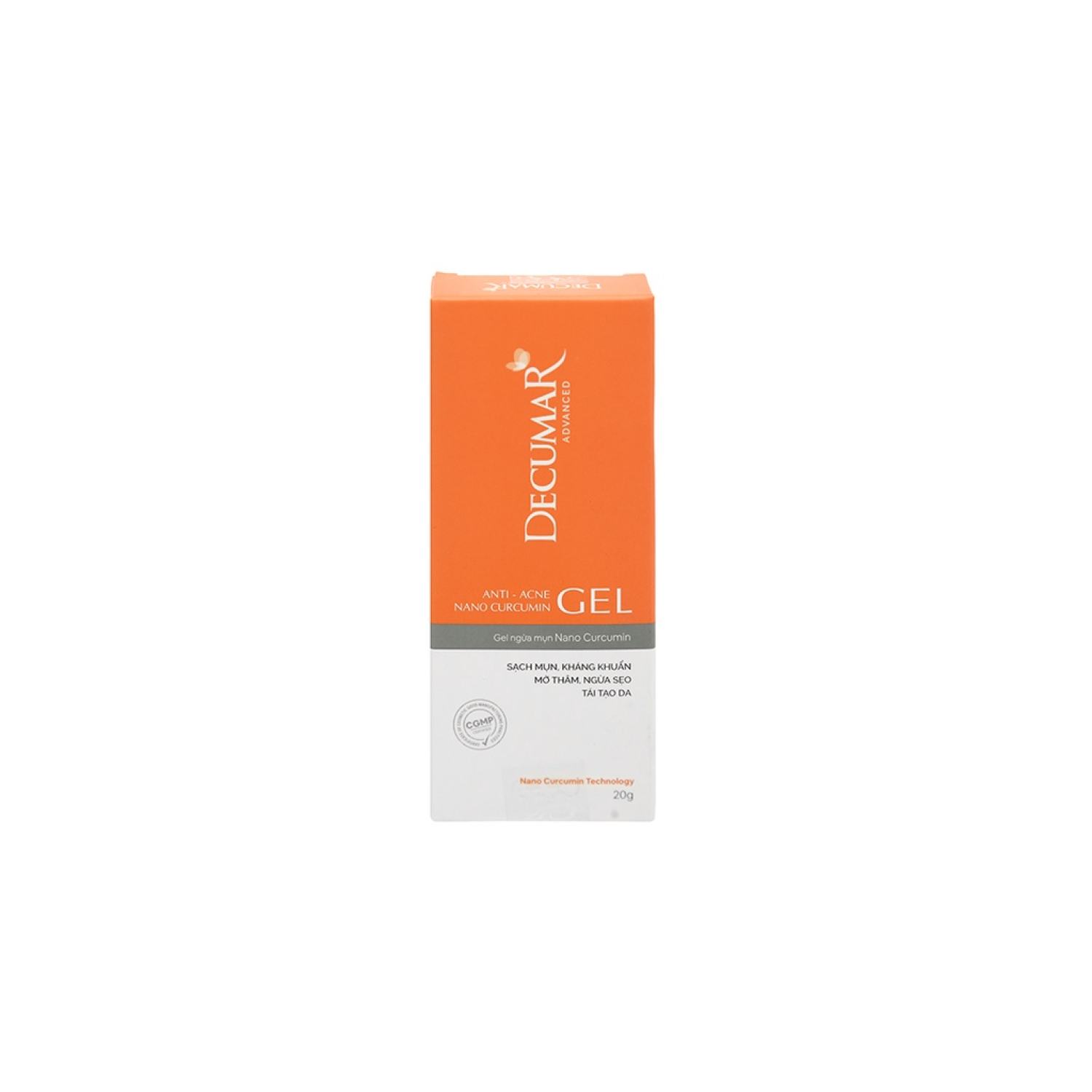 ɡel Nano Curcumin Decumar ngừa mụn, mờ thâm sẹo tuýp 20g
