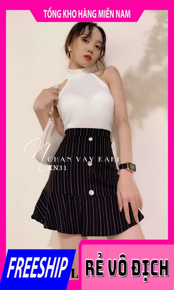 Chân váy đuôi cá 3 nút kn31 🎀 ảnh thật 🎀 chân váy nữ 🎀 váy sọc kẻ đuôi cá 🎀 chân váy ôm body 🎀 chân váy phối nút 🎀 chân váy đen 🎀 chân váy basic