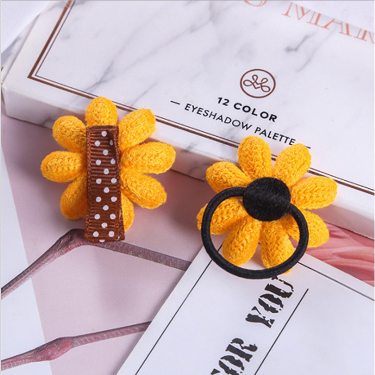 Set 3 dây cột tóc - kẹp tóc cho bé