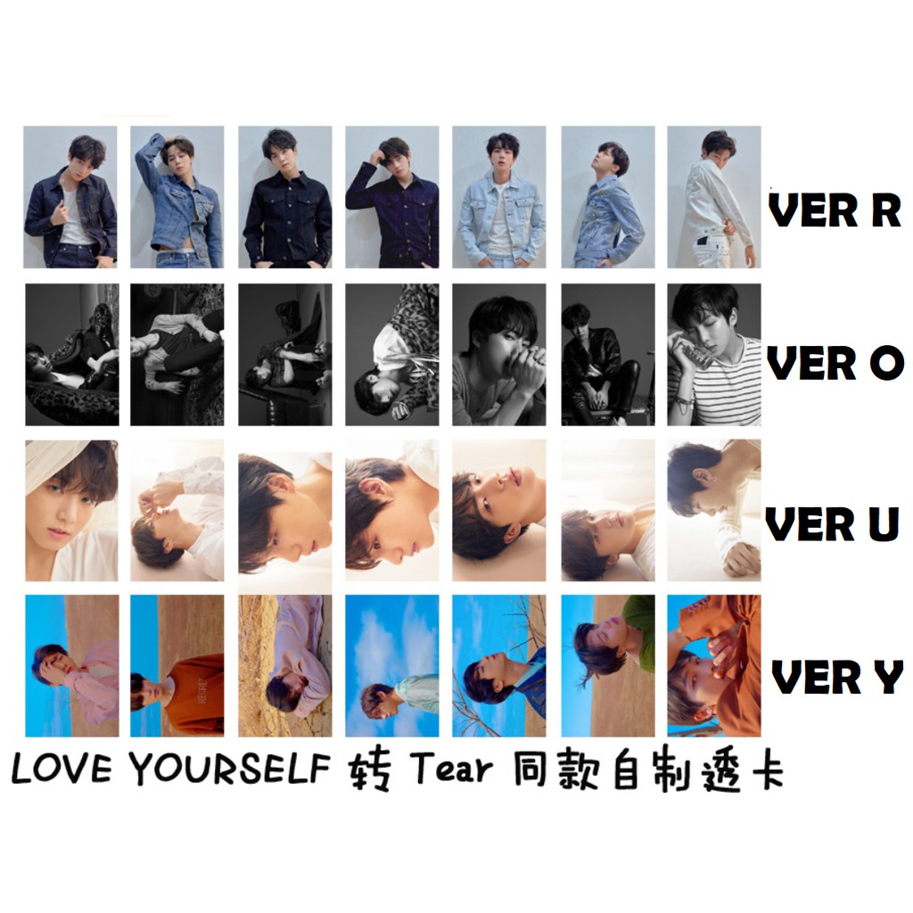 [HCM]Set 7 card trong BTS Love yourself: Tear full ver