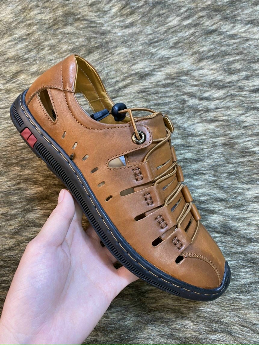 GIày lười rọ da bò siêu thoáng siêu êm