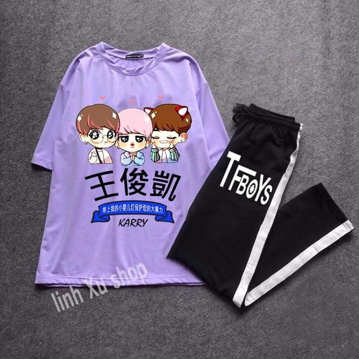 Áo Phông TFBOYS , Bộ Quần Áo TFBOYS Full Size