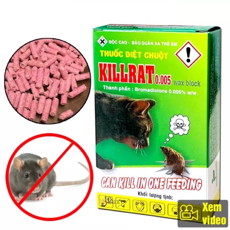 Thuốc diệt chuột KILLRAT 0.005% ( Hộp 2 gói)