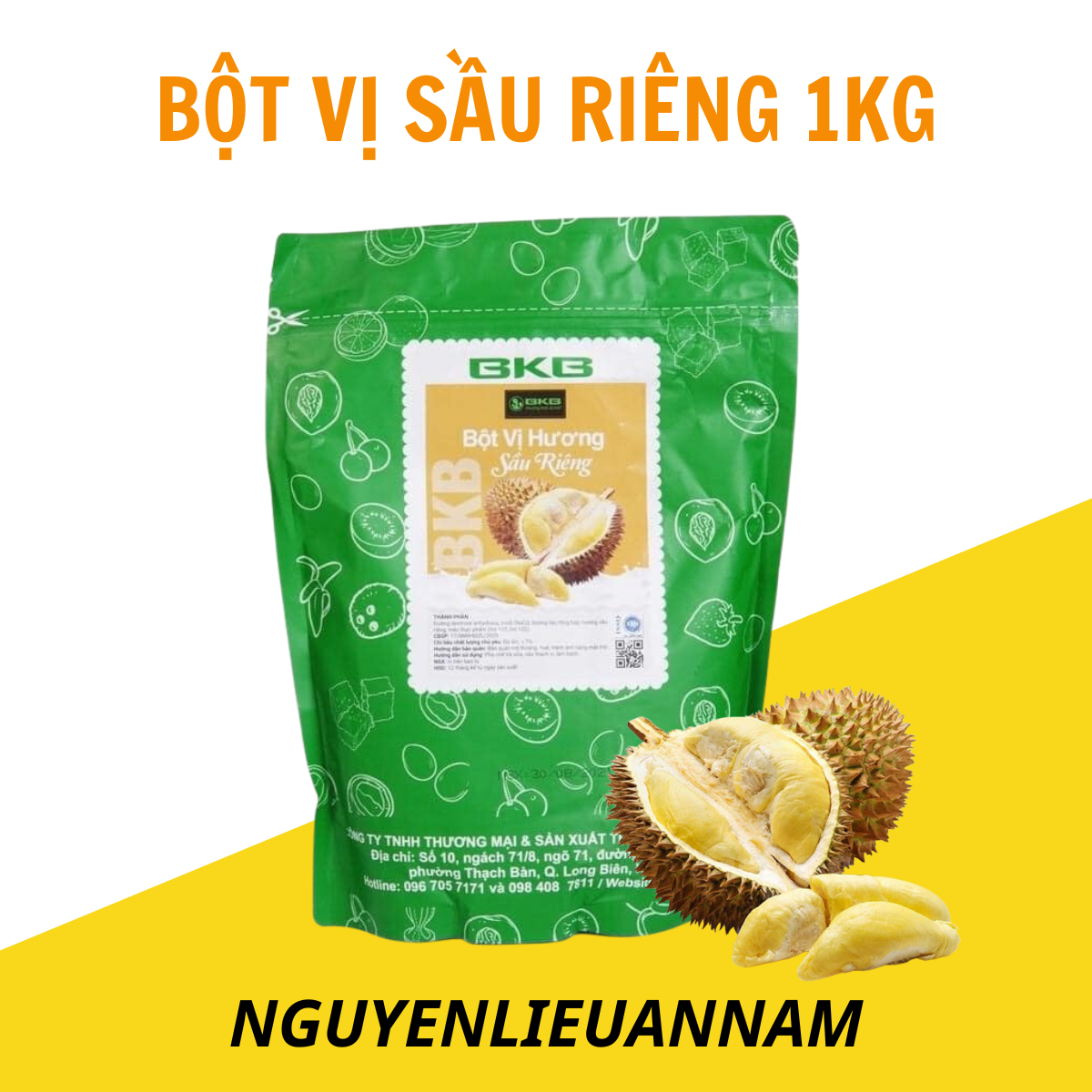 Bột sầu riêng BKB pha trà sữa túi 1kg