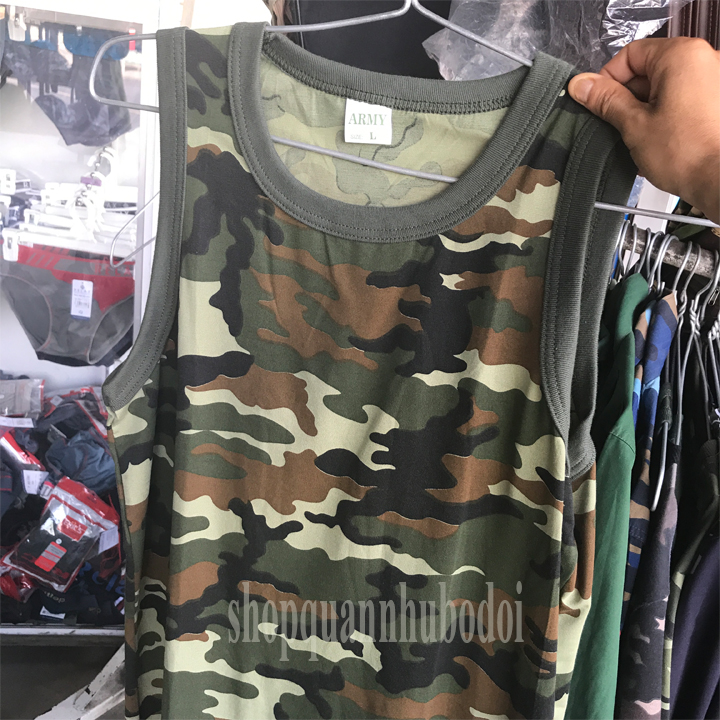 Áo thun ba lỗ rằn ri q.đội