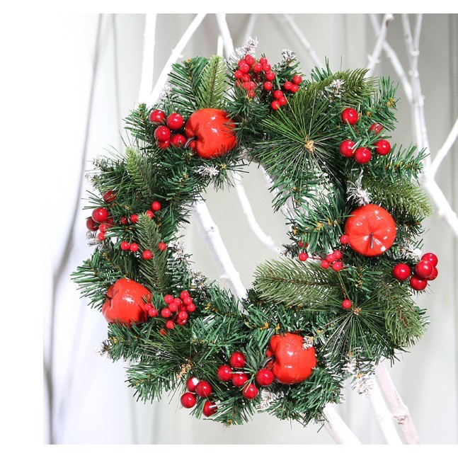Vòng nguyệt quế Trang trí noel V8 - mừng giáng sinh năm mới 35CM