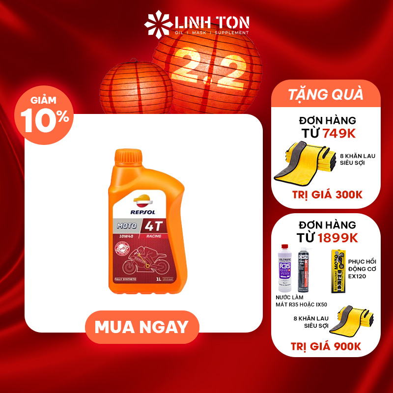 Nhớt nhập khẩu repsol racing 4t 10w40