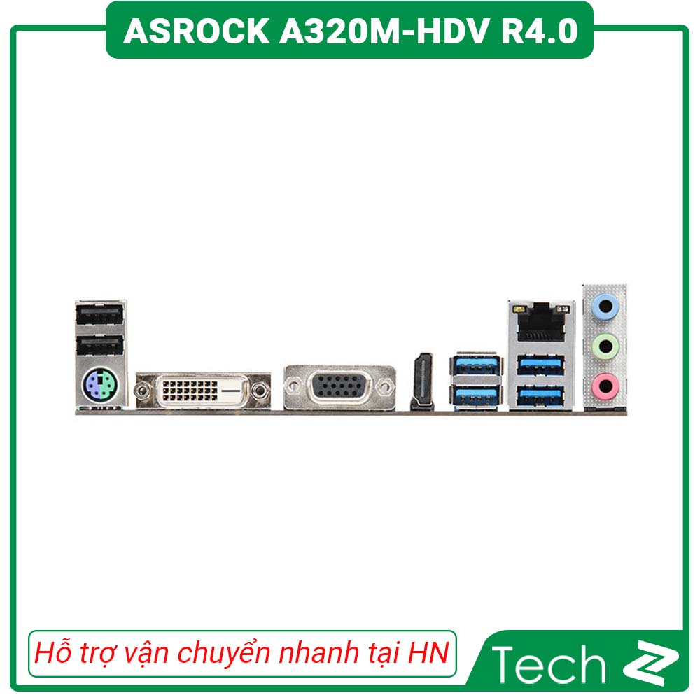 [FREESHIP MAX] Mainboard ASROCK A320M HDV R4.0 (AMD A320M, Socket AM4,,m-ATX, 2 khe RAM DDR4)