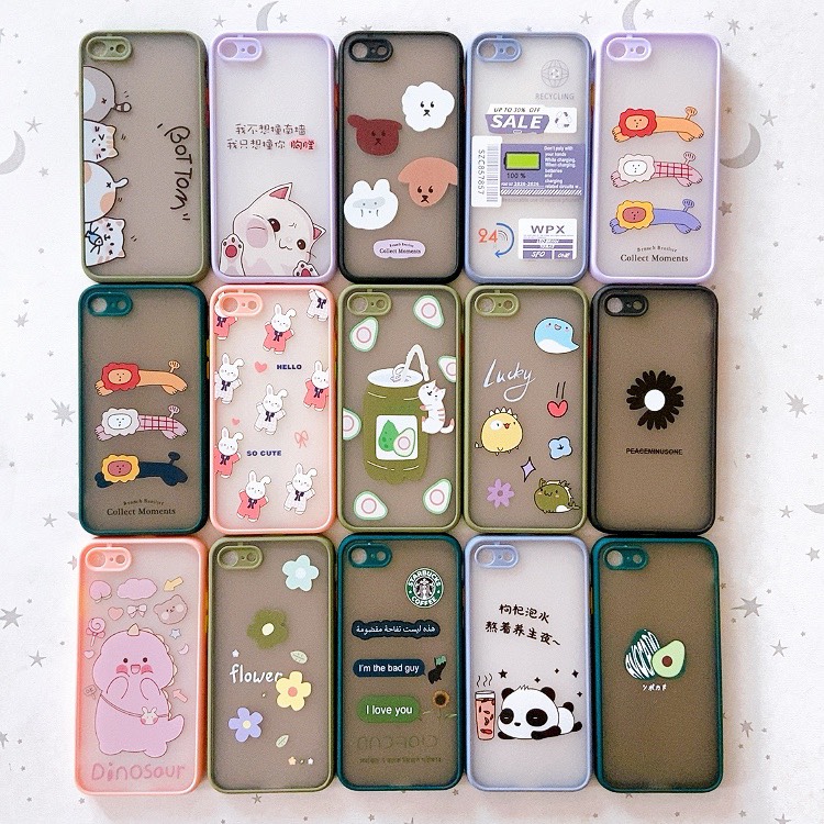 Ốp nhám viền màu IPhone 7/ 8 siêu đẹp