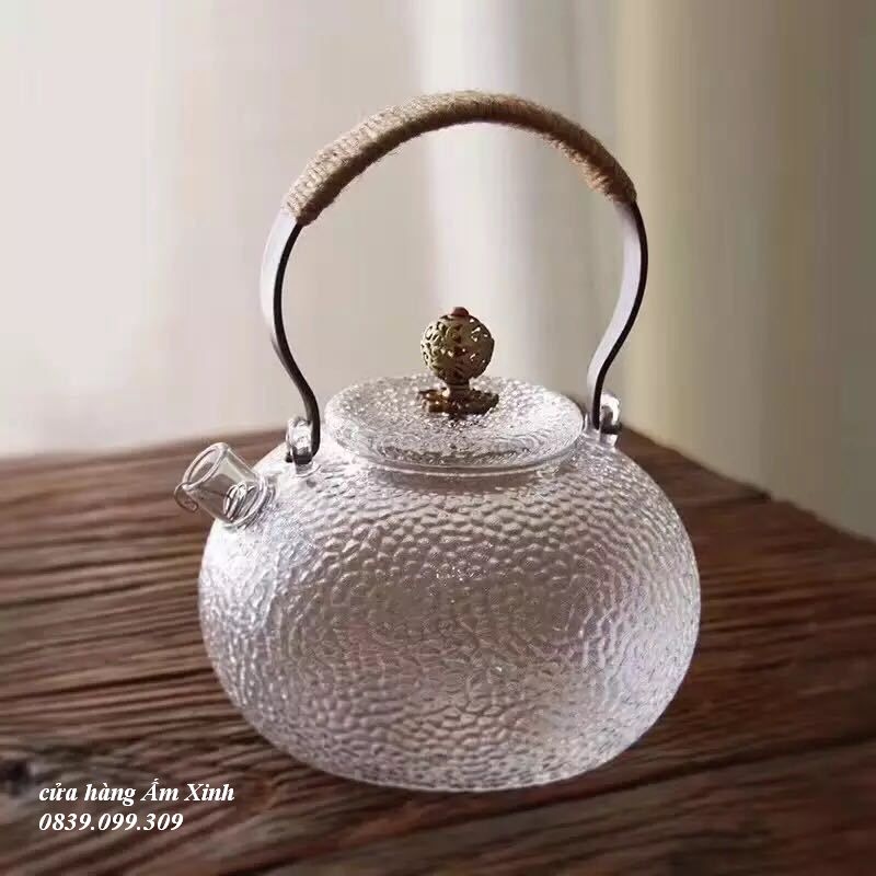Ấm Thủy Tinh Pha Trà có lưới lọc 700 ml