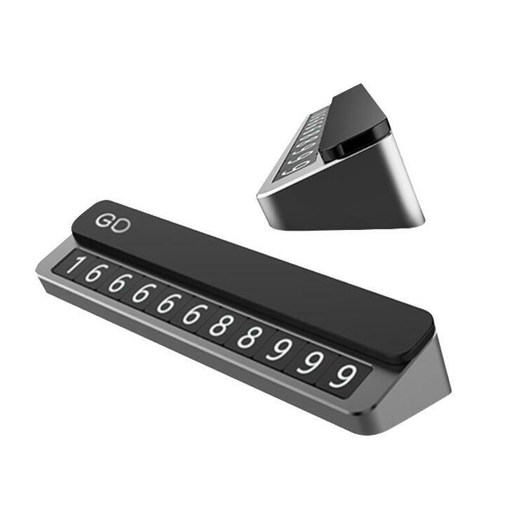 Bảng số điện thoại gắn taplo ô tô, xe hơi chất liệu hợp kim nhôm cao cấp Y-478
