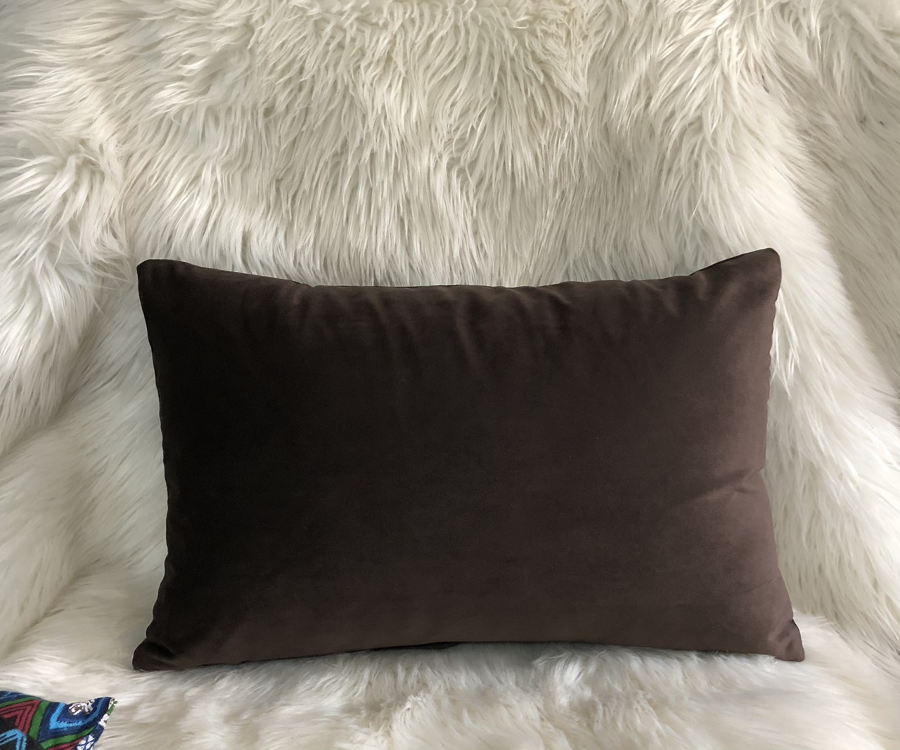 [ CHỈ VỎ ][ 30X50 CM ] VỎ gối tựa lưng HÌNH CHỮ NHẬT VẢI NHUNG HÀN TRƠN MÀU Cao Cấp  Sang Trọng SBK068