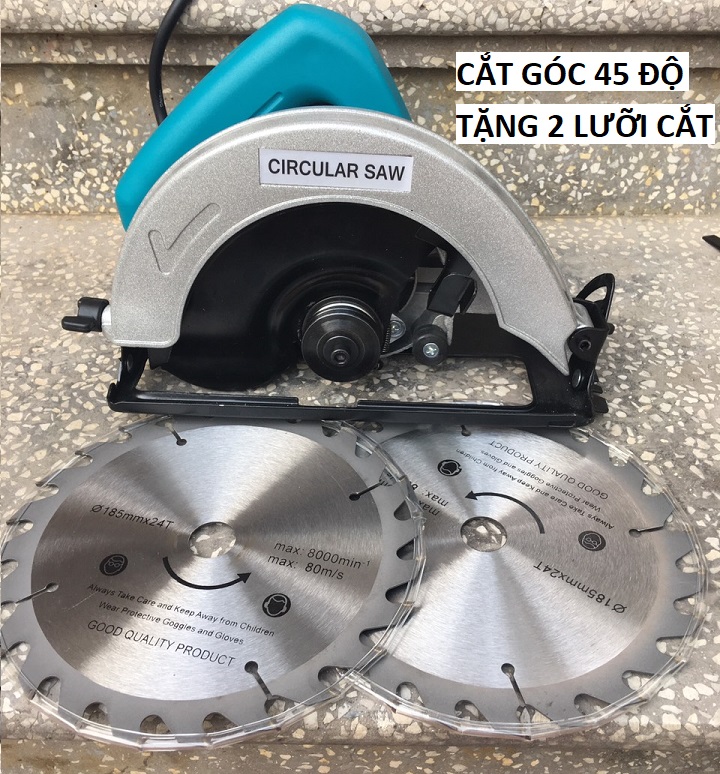 [Tặng kèm 2 lưỡi cắt] Máy cưa gỗ-Máy cắt gỗ cầm tay 185mm