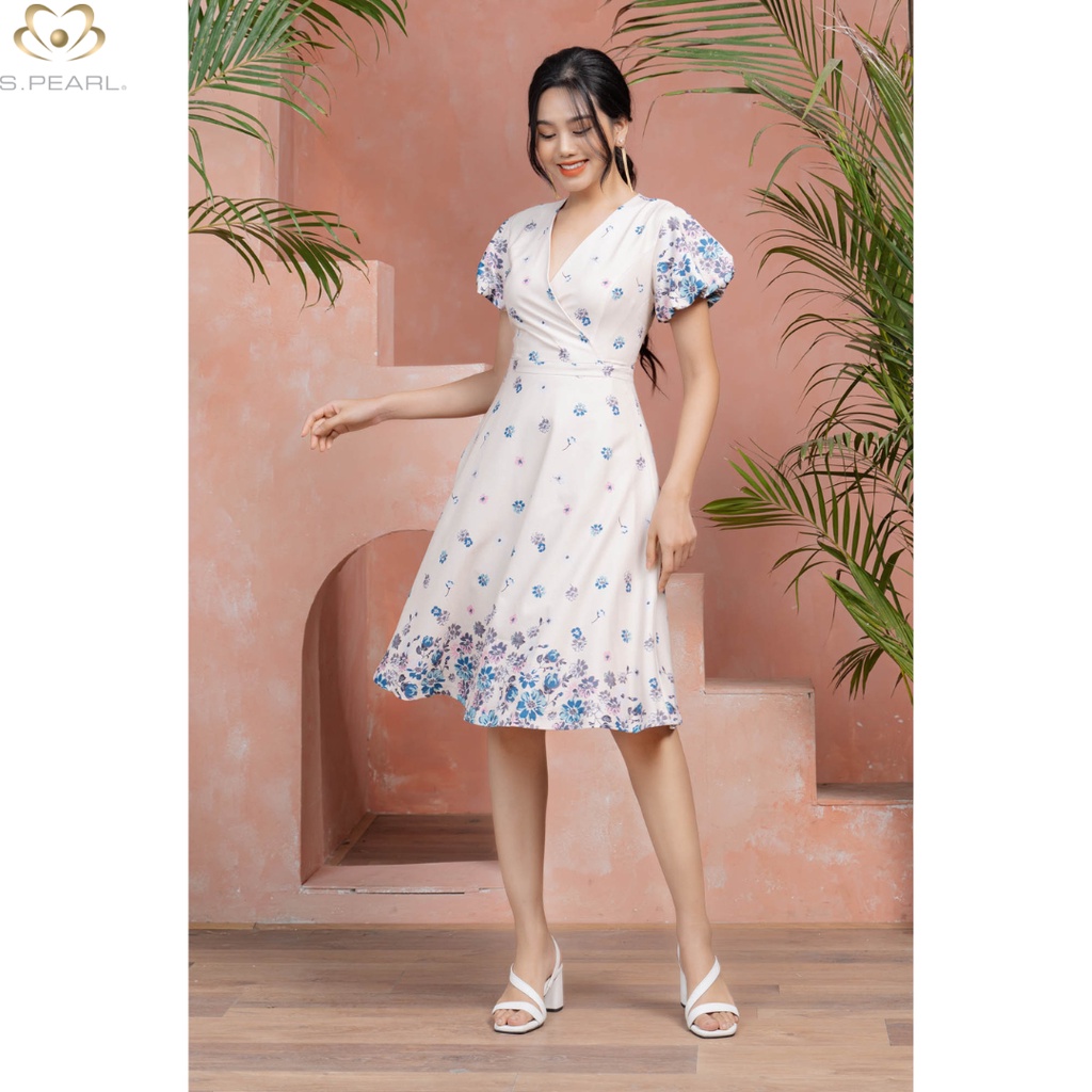Váy hoa liền FOREVER YOUNG chiết eo dáng dài 20LF6852097