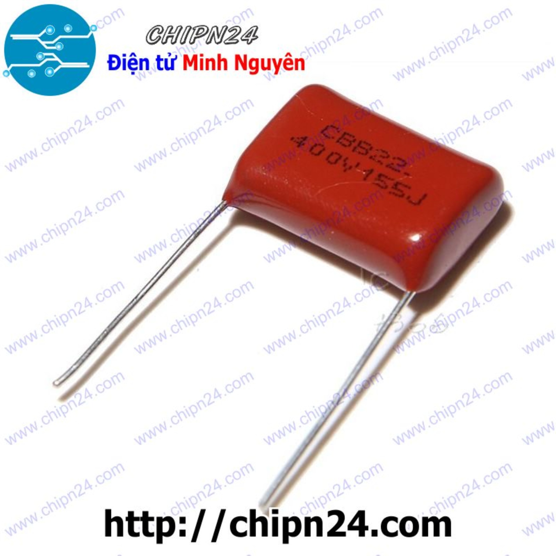 [3 con] (G50) Tụ CBB 400V 155J 155 [1.5UF] 20MM