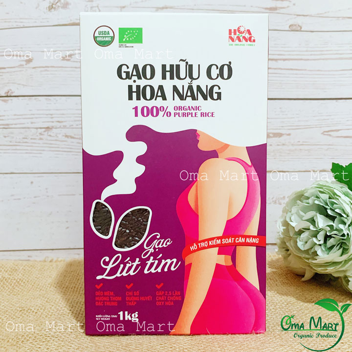 Gạo lứt tím hữu cơ Hoa Nắng 1kg