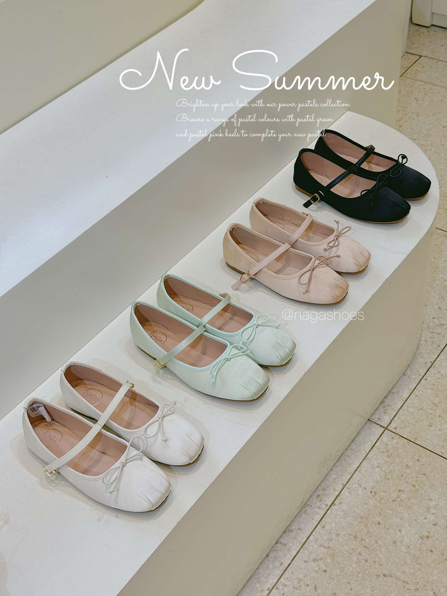GIÀY BÚP BÊ NAGASHOES BALLETCORE THẮT NƠ NAB74