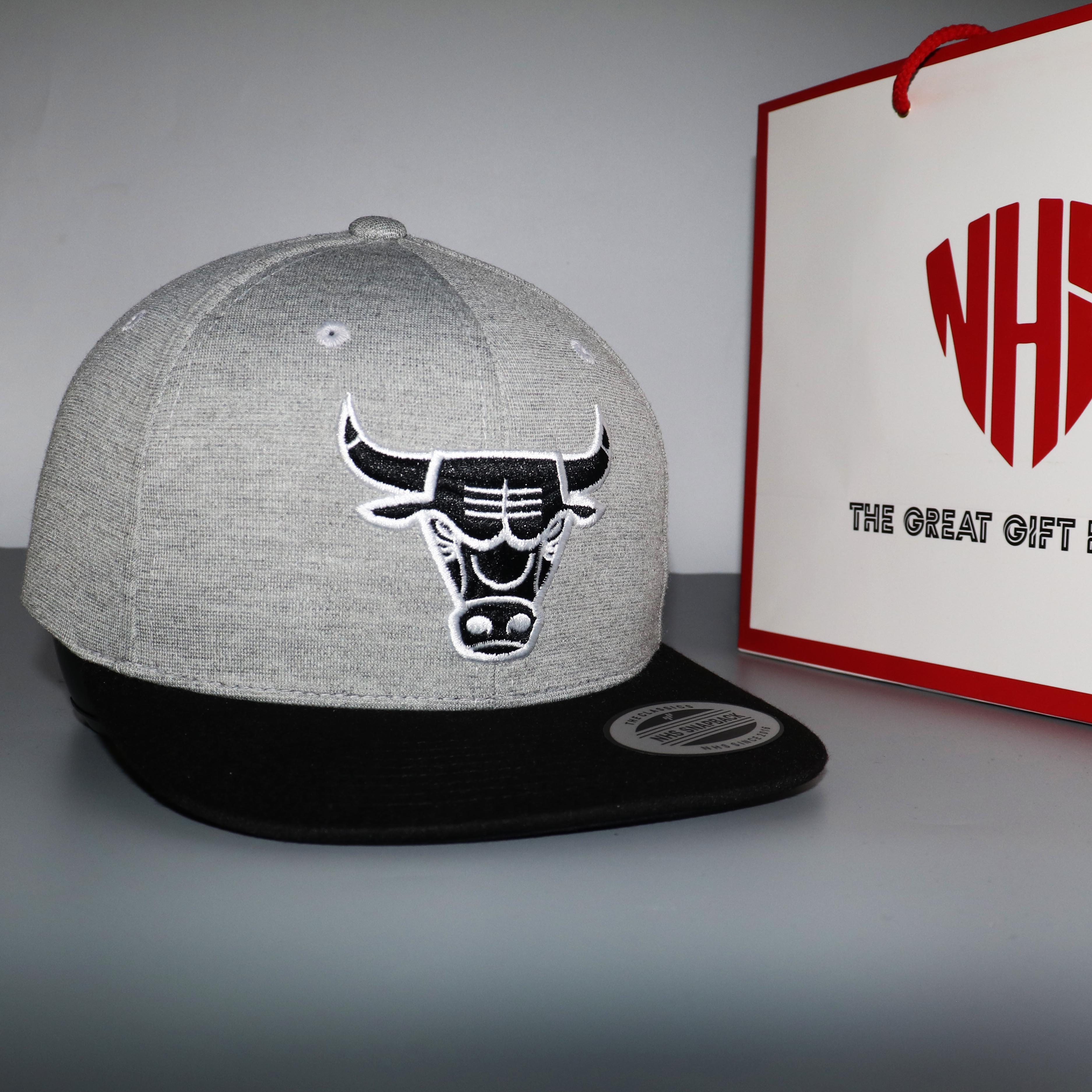 Nón Snapback NHS Bulls Xám Kết Đen BULLXam.