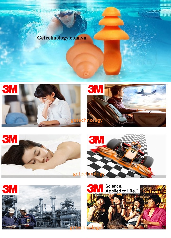 3 đôi NÚT BỊT TAI CHỐNG ỒN 3M1270 NÚT BỊT TAI 3M1270